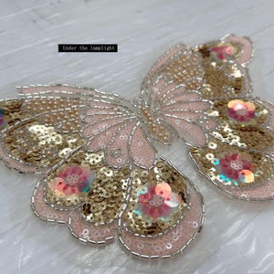 Beaded Butterfly Applique Colorful and Sparkling Sequined Butterfly for Party Dress image 2