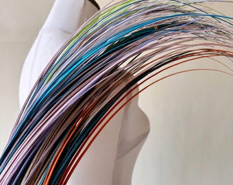 36 Colors Bends Stripped Ostrich Spine Quill Feather Trimming for Millinery Art Crafting