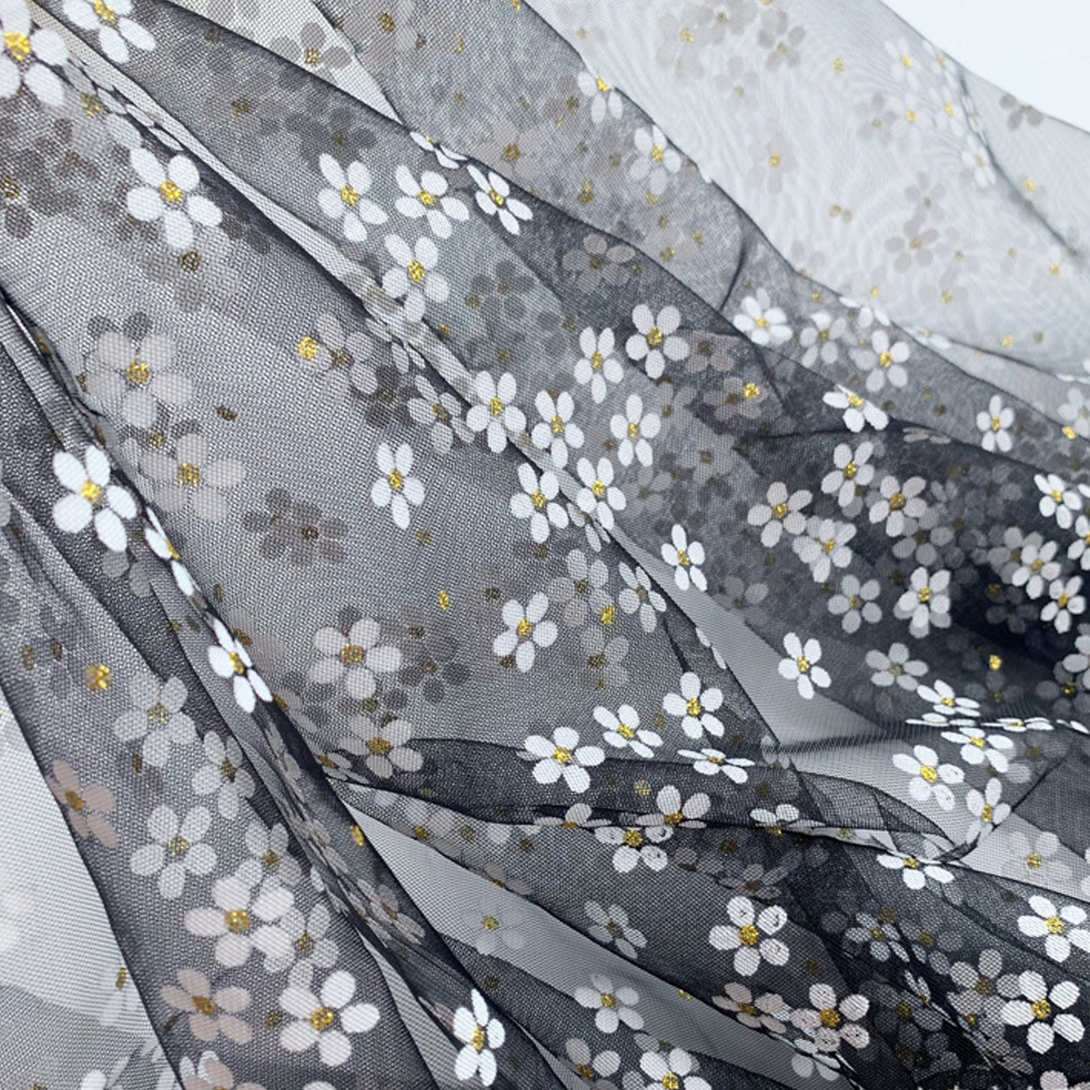 Delicate Flower Print Dress Lace Fabric By the yard Soft Lace Etsy