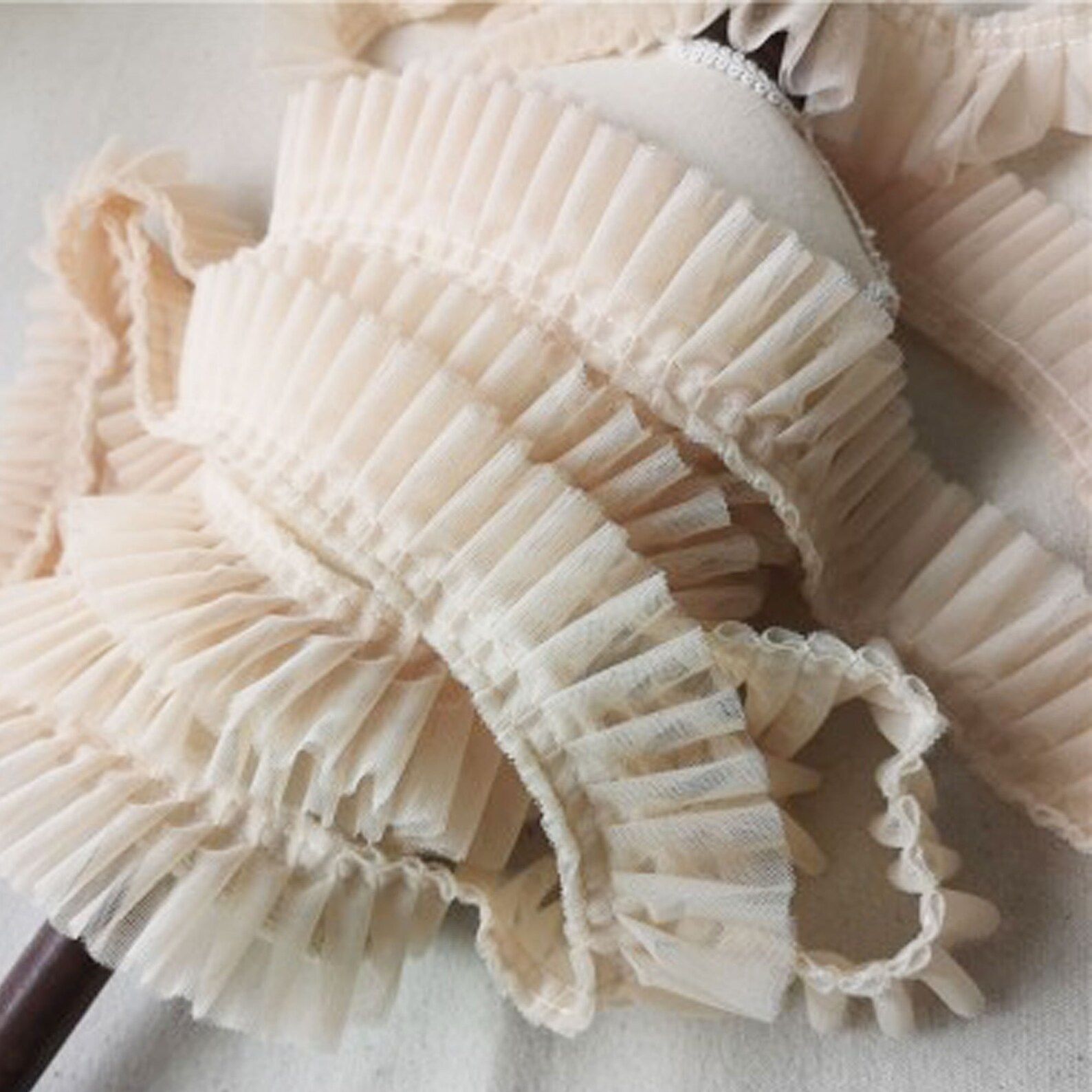 Ruffled Lace Trim by the Yard 2 Layers Pleated Collar Lace Etsy