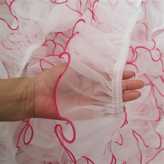 Nastro Decorativo Con Frange Di Seta 3 Metri - Per Cucito, Costumi E Decorazioni Fai Da Te (Rosa)