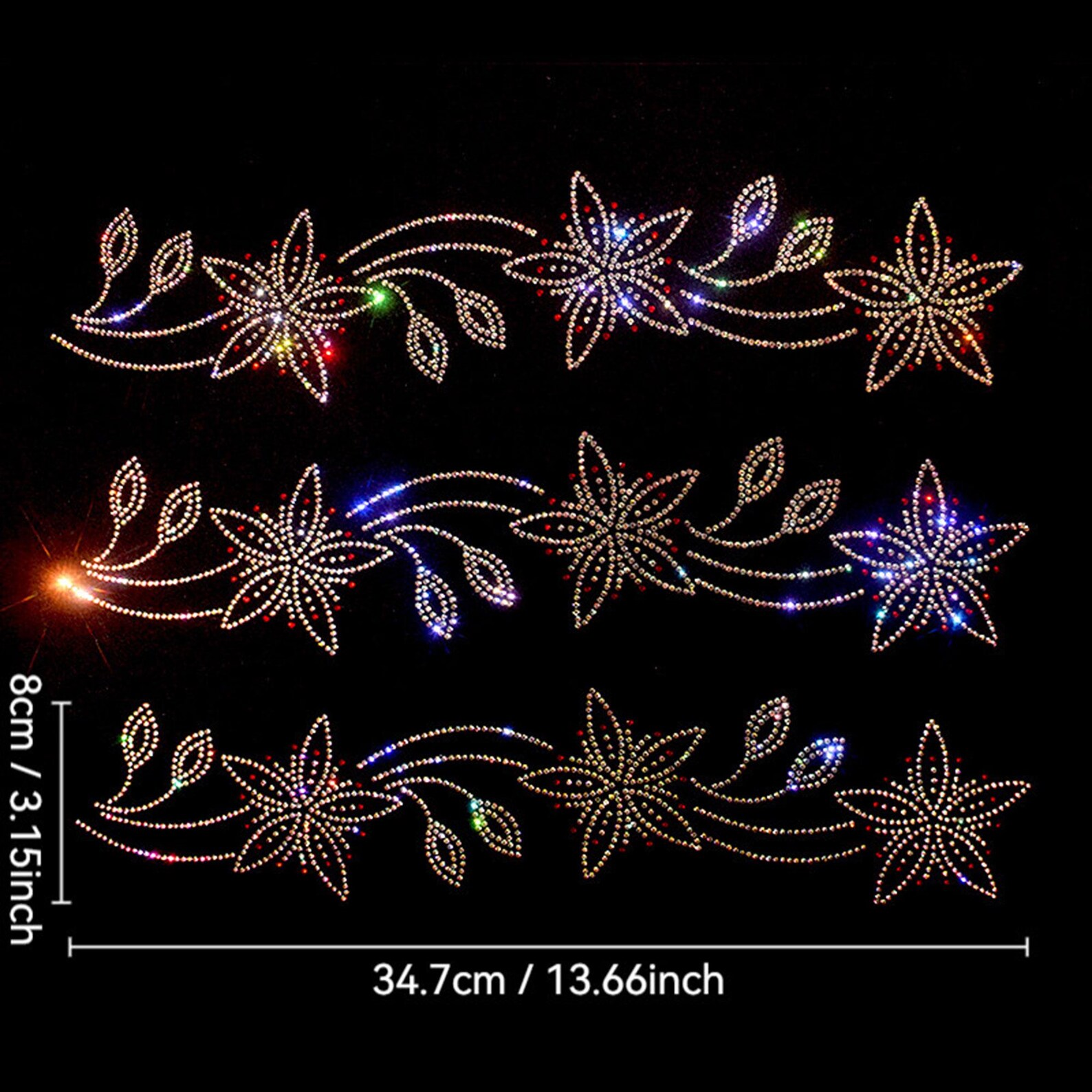 Bling Rhinestone Transfer Iron on Transfer Design Sheet for Clothing ...