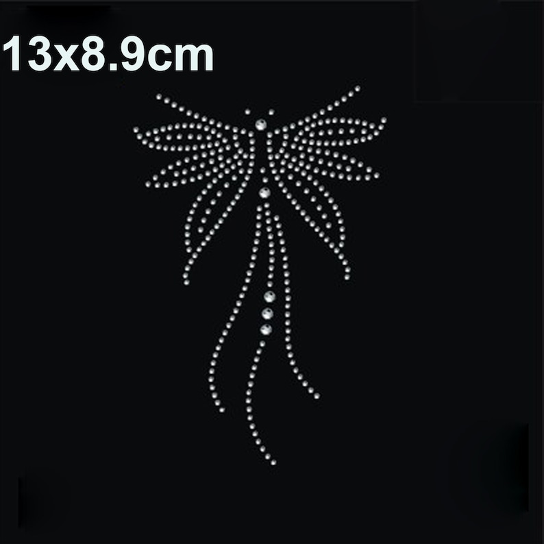 Bling Rhinestone Butterfly Iron on Transfer Hotfix Transfer on Design ...
