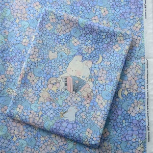 Cotton Craft Fabric by yard  Blue Hydrangea Cotton Fabric Cloth for Party Dress,Costumes  55 inches Width