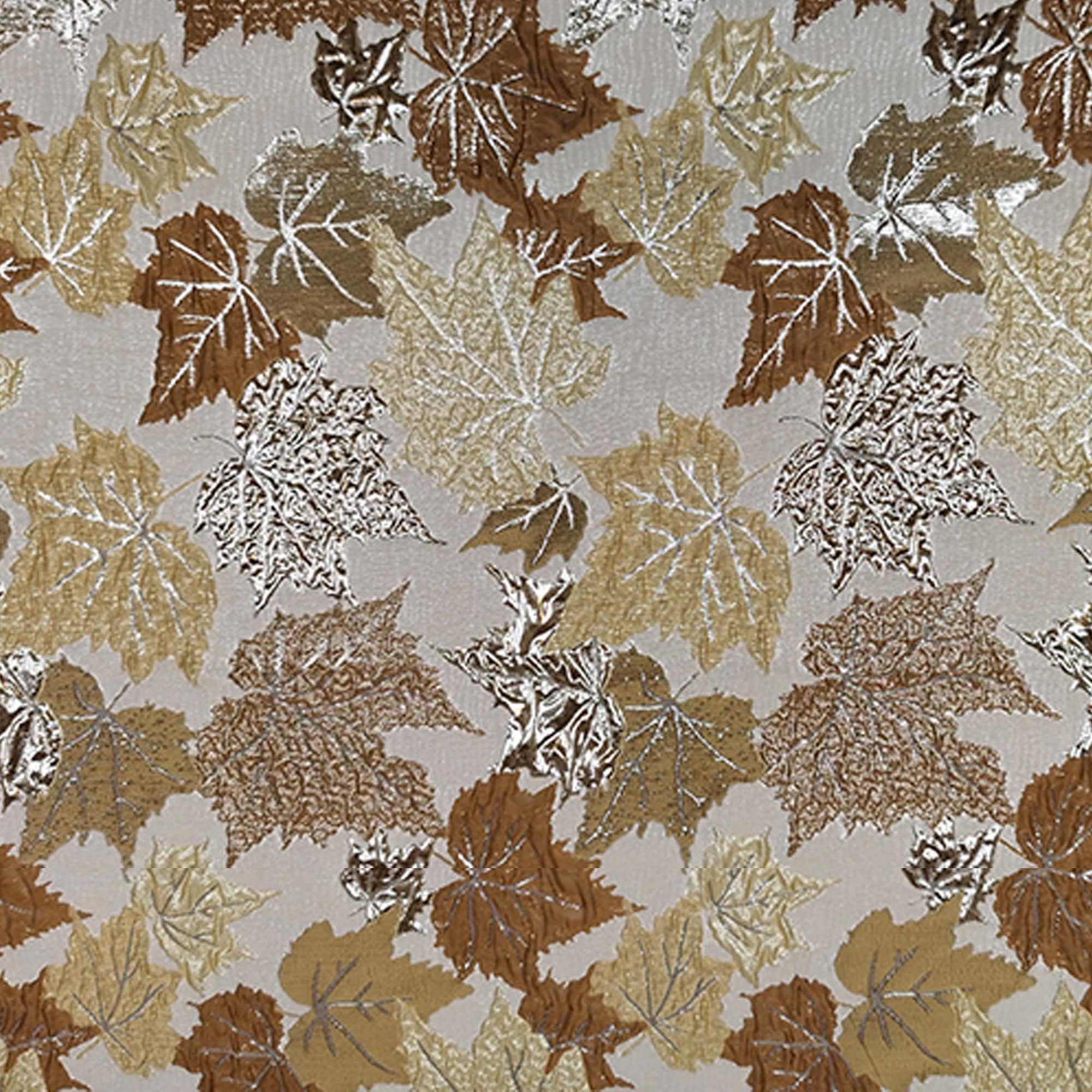 Leaves Brocade Fabric Embossed Forest Leaf Jacquard Fabric