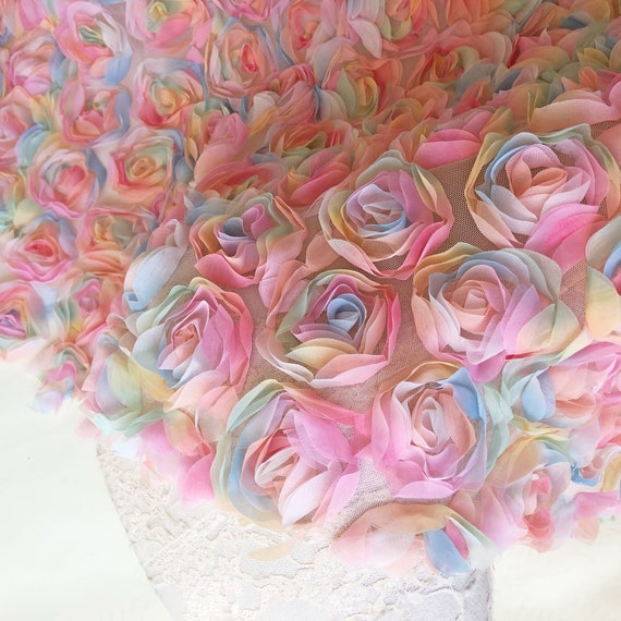 3d rose lace sale fabric