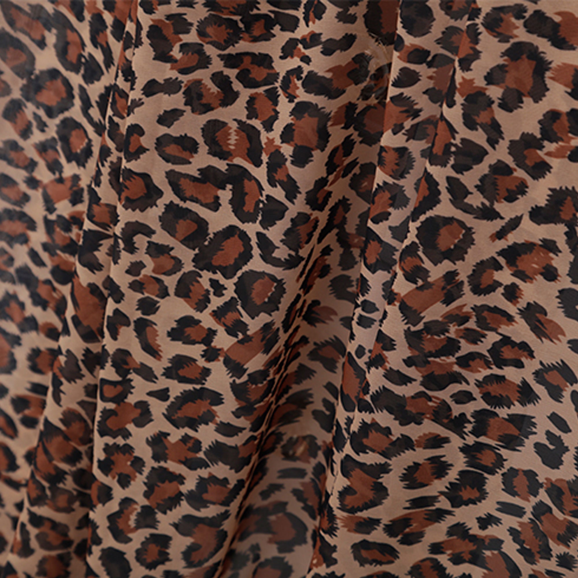 Leopard Print Chiffon Fabric Sheer Chiffon Overlay for Kimono - Etsy