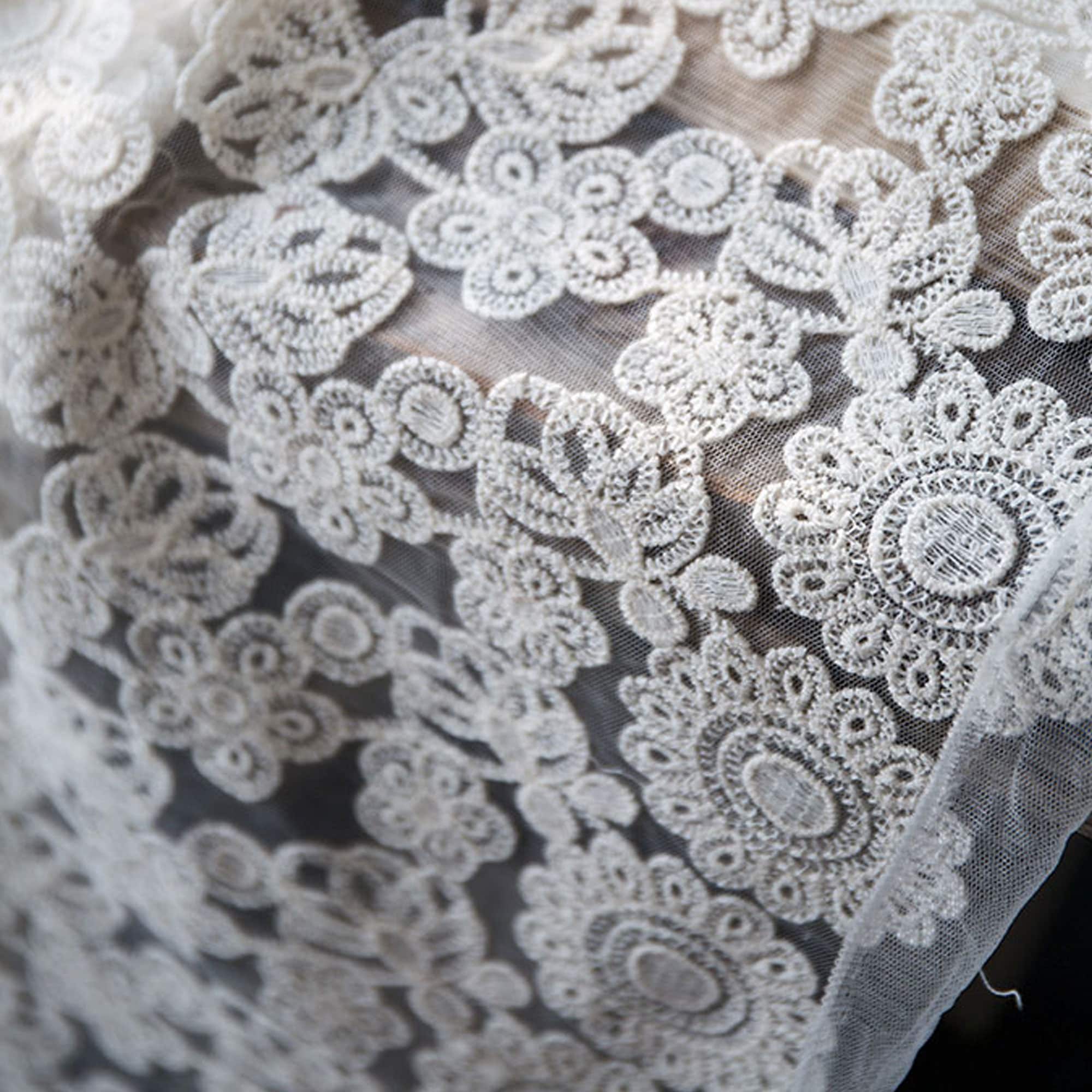 Delicate Flower Lace Fabric by Yard Vintage 3D Floral Lace Etsy