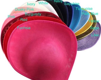 12 inches Dome Hat Sinamay Dipped Base Waterdrop Sinamay Holder for Fascinator Millinery