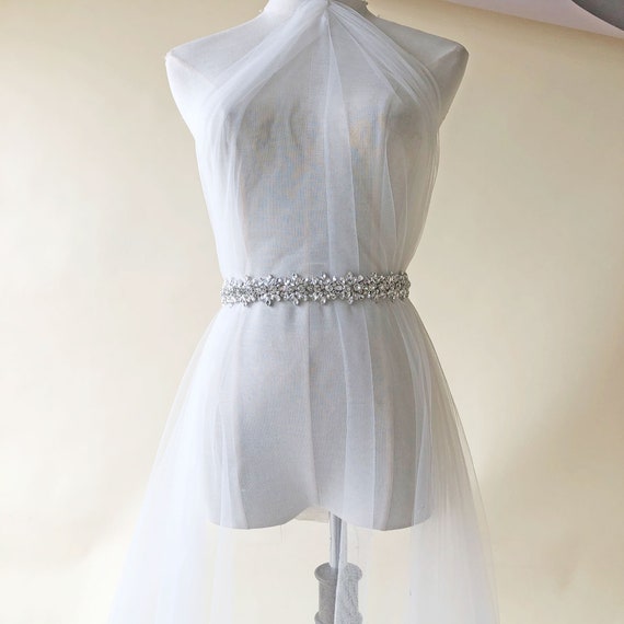 Abaodam Cintura Da Sposa In Lega Con Strass E Perle – Fascia Elegante Argentata Impreziosita A Mano, Regolabile, Perfetta Per Abiti Da Cerimonia, Matrimoni, Balli E Occasioni Formali