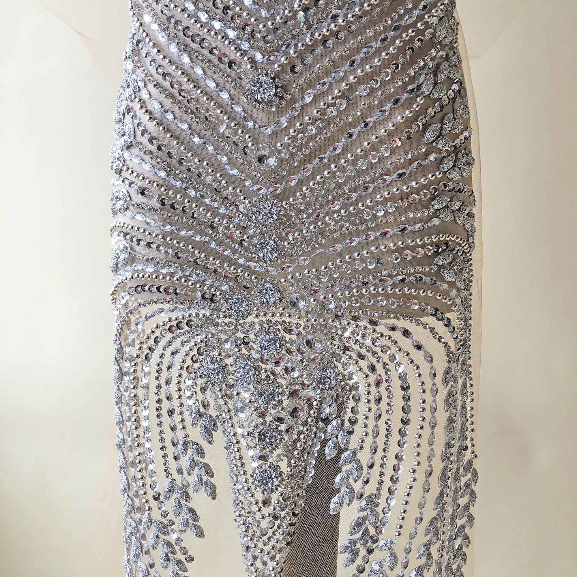 Full Length Body Rhinestone Bodice Front and Back Heavily Beaded ...