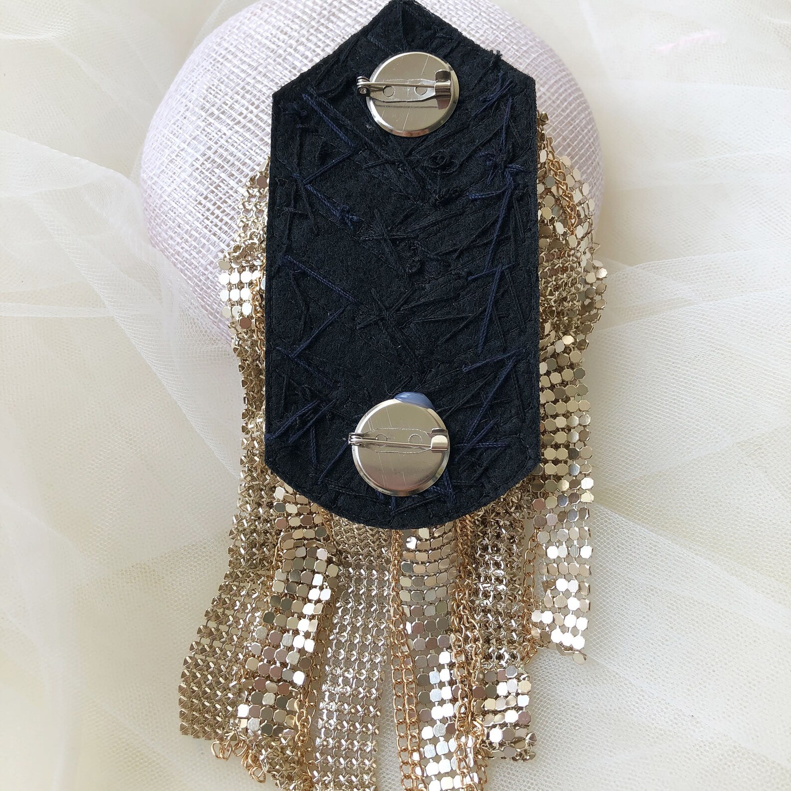 1 Pair Rhinestone Shoulder Board Beaded Shoulder Tassel Epaulettes for ...