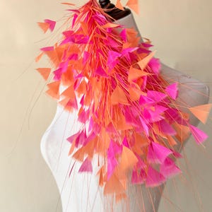 Striking Colorful Feathers Wired Mount Large Feathers Flower Party Accessories for Masquerade ,Fascinators,Headdress