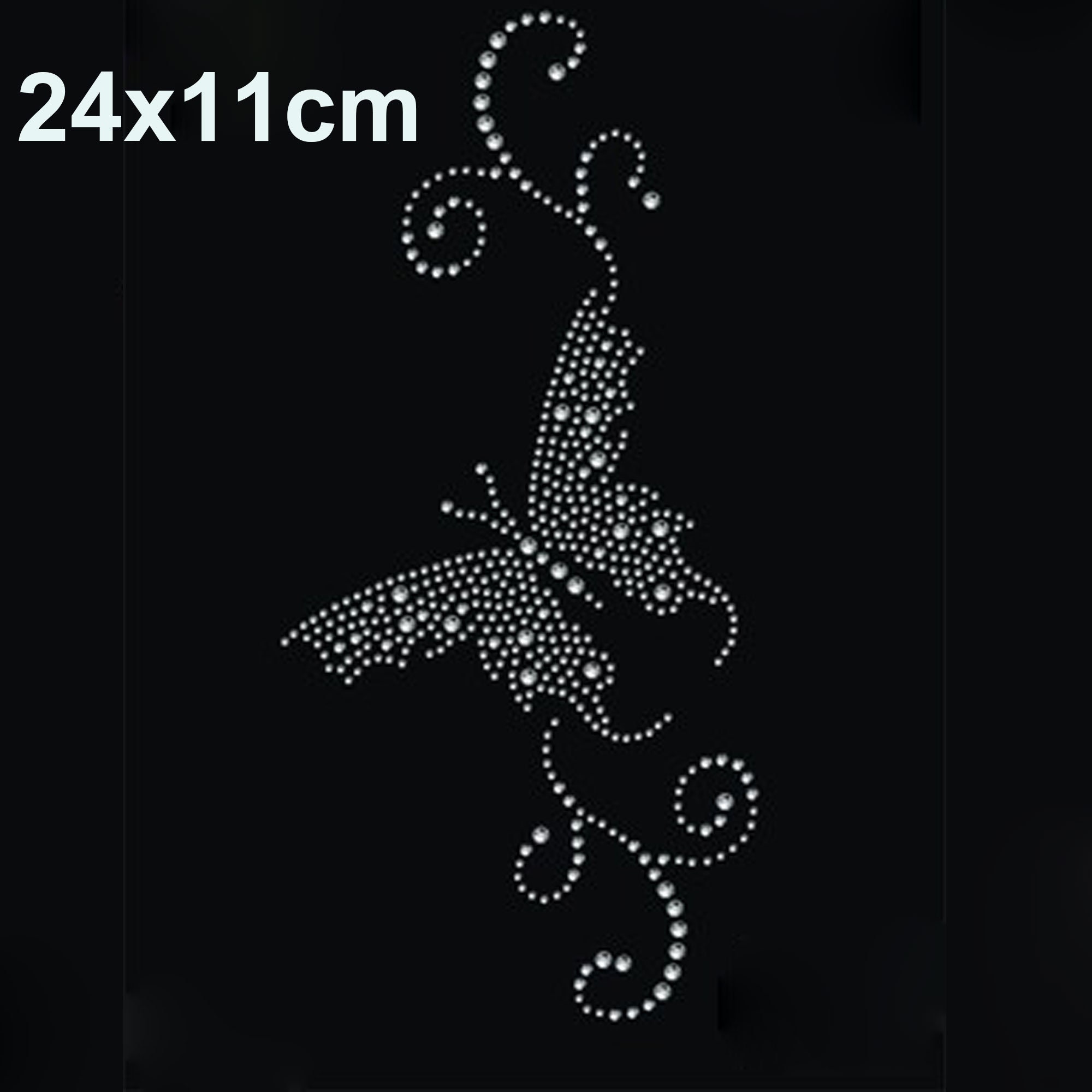 Bling Rhinestone Butterfly Iron on Transfer Hotfix Transfer on Design ...