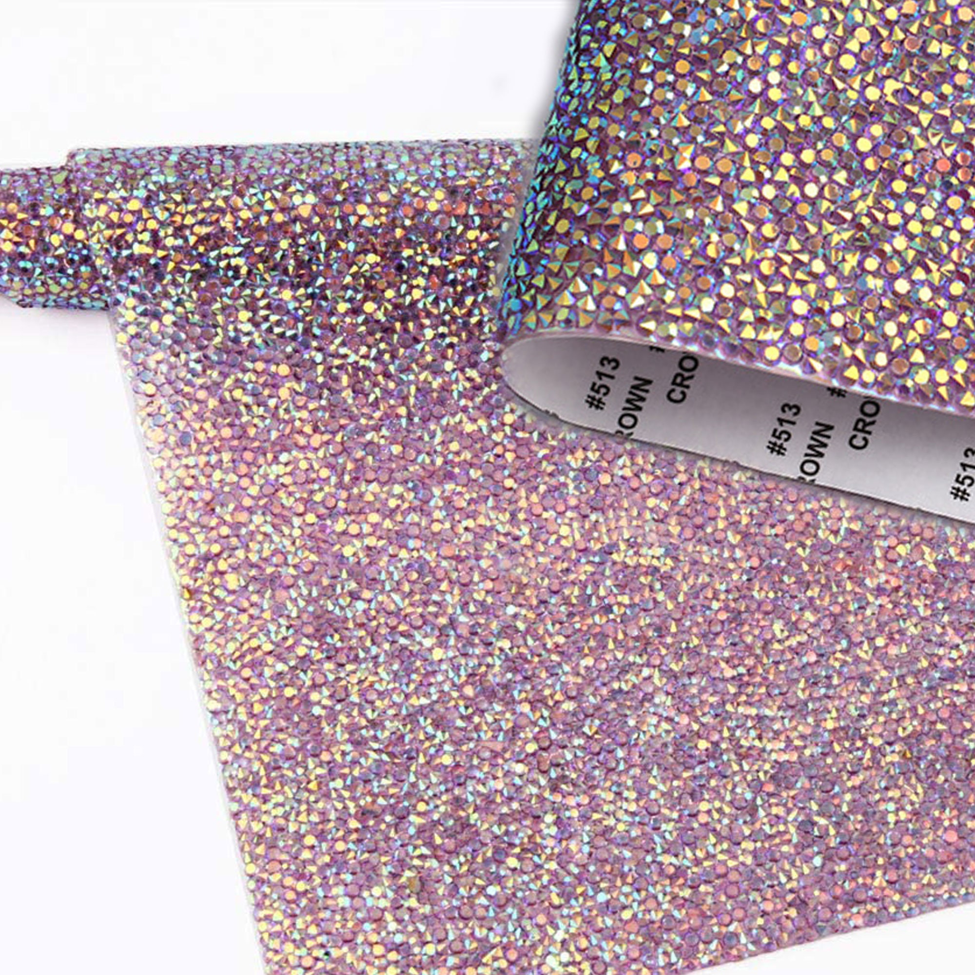 Purple Rhinestones Sticker Sheet AB Shine Self-adhesive Bling Sheets  Glitter Rhinestones for Sparkling Ojects 
