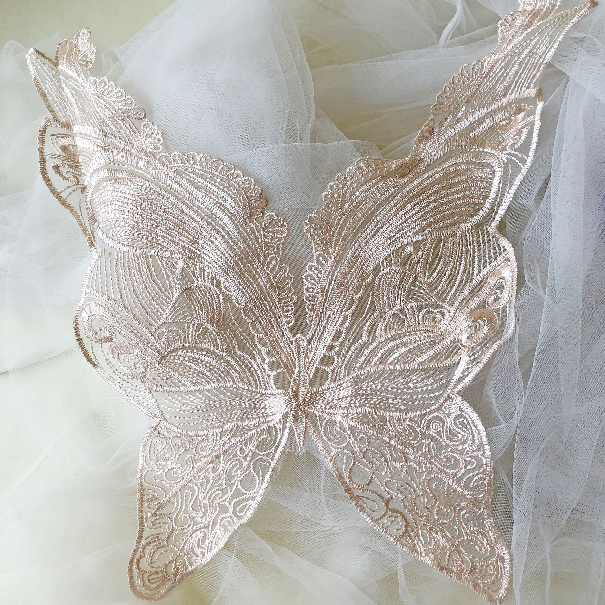 Butterfly Fabric Bodice Applique Embroidery Neckline Trim Etsy