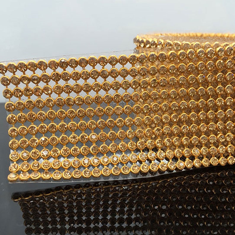Diamante Rhinestone Mesh Bling Rhinestone Wrap Ribbon for Wedding, Cake ...
