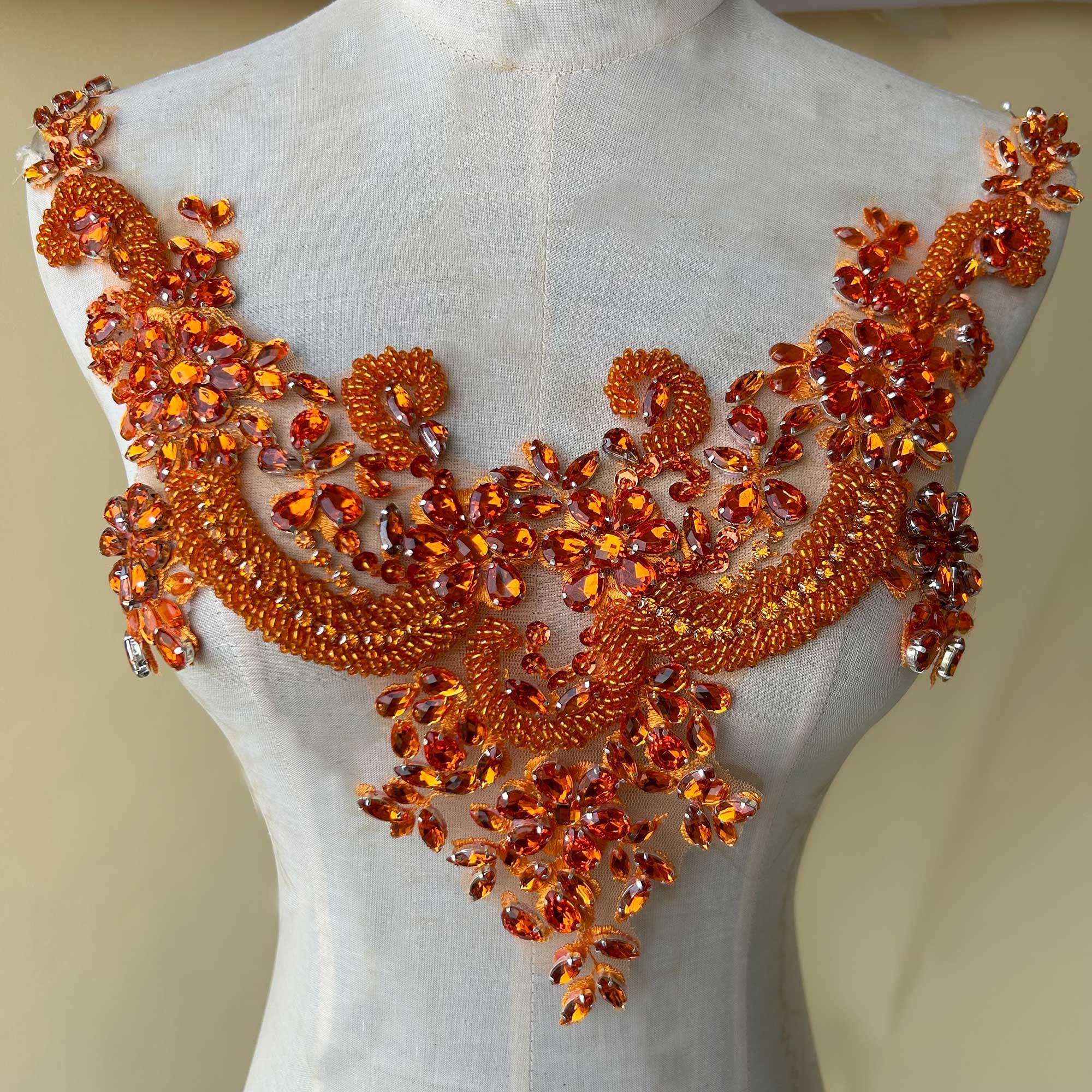 Orange Beaded Gown - Etsy