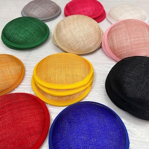 5.5 inches Round Sinamay Hat Holder Fascinator Sinamay Base for Wedding Millinery Hat Making