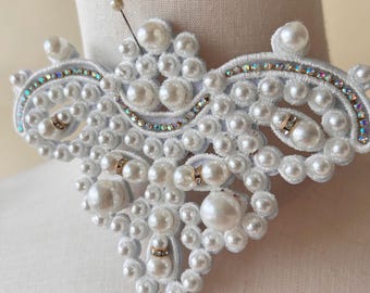 Pearl Flat Applique Beaded Patch Party Shoes Embellishment Jacket Patch  DIY Accessories for Wedding Dinner Party