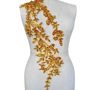 Apliques de folhas frisadas, acessórios de festa de videiras brilhantes para fantasias de vestido