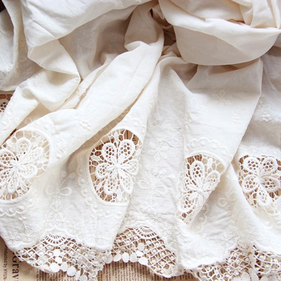 Tela de algodón con flores vintage para vestido de novia, ambos