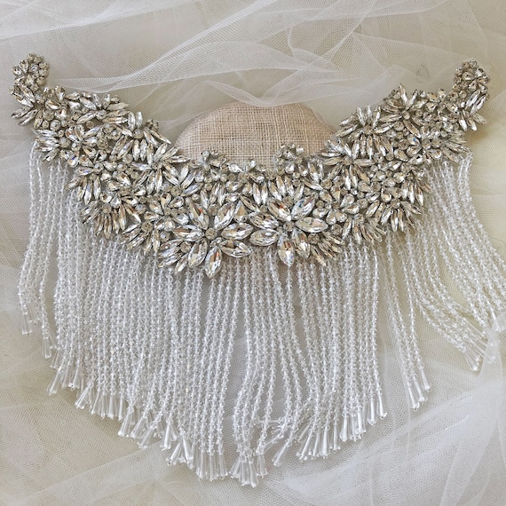 Fashion Bridal Beaded Rhinestone Crystal Applique Trim Gold Iron-on Patches  for Wedding Dresses Belt - China Crystal Applique Trim and Iron on Appliques  price