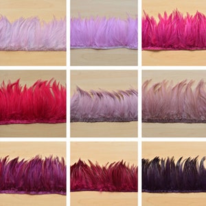 10 Metres White Rooster Feather Fringe Ribbon Trim - DIY Craft Juju Feathers