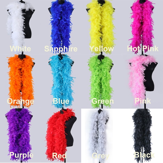 2 Yards - Orange Turkey Medium Weight Marabou Feather Boa 25 Gram