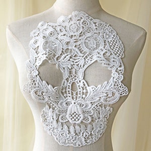 Skeleton Head Applique Bones Cool Skull  Sewing Venice Patch DIY Accessories for  Halloween Ghost Costumes