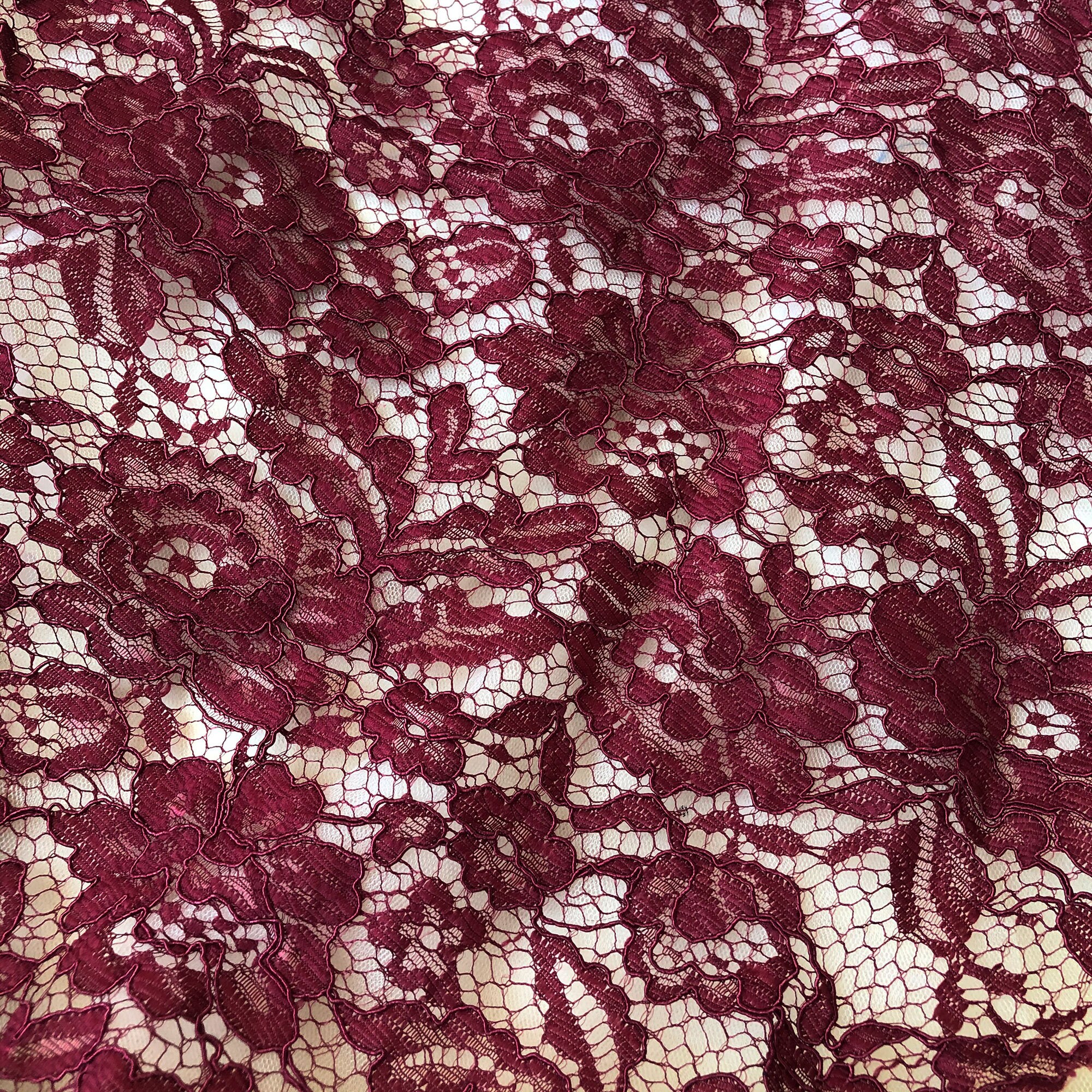 Corded Flower Lace Fabric by Yard Red Lace Tulle Fabric - Etsy UK