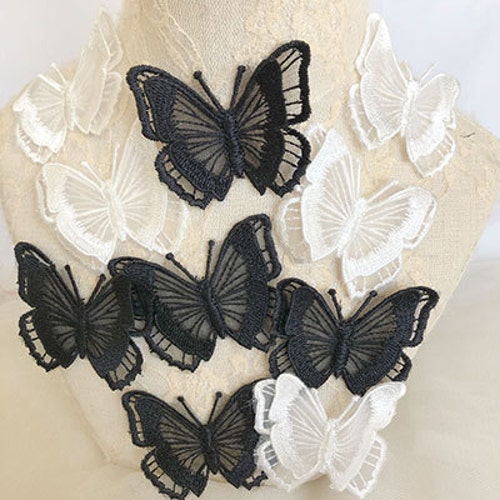 Toppe In Pizzo Ricamato A Specchio - Coppia Foglie Verdi Per Cucito Su Abiti E Costumi - Foto 9