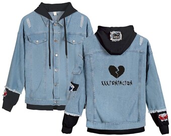 hoodie lined denim jacket