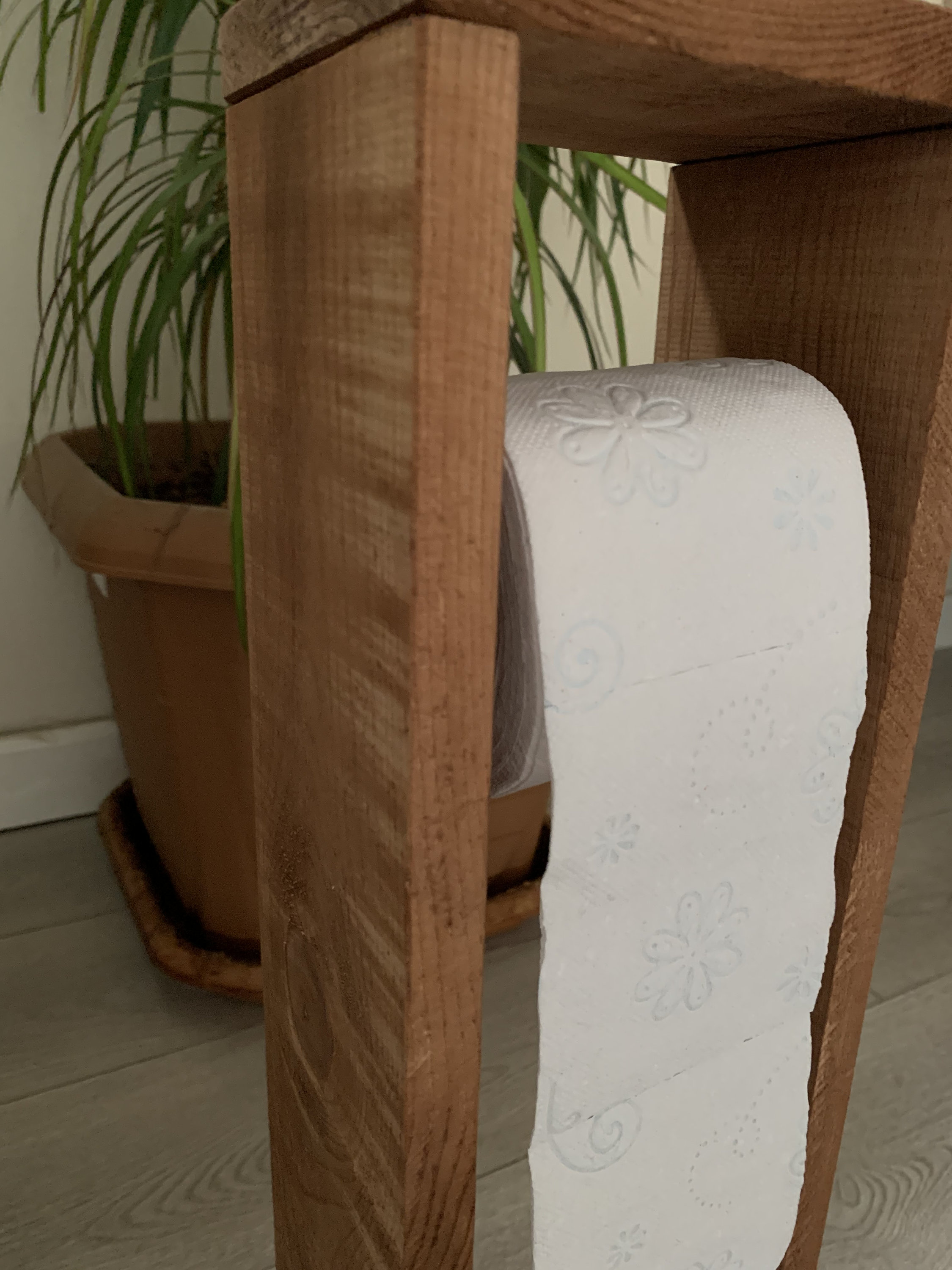 Bamboo Toilet Roll Holder Bathroom Decor Toilet Paper Etsy