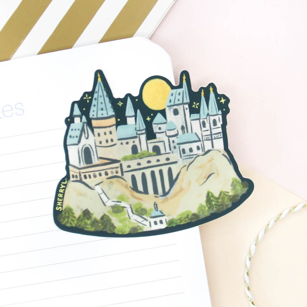 Magic Wizard Sticker Magic Wizard Castle Vinyl Sticker Waterproof Die Cut Durable Sticker ...