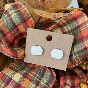 Pumpkin Studs|Minimalist Fall Studs|Fall Earrings|Polymer Clay Earrings|Gifts for Her