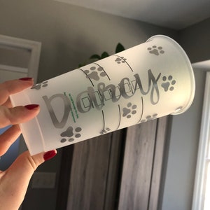 Dog Mom Starbucks Cup Reusable Starbucks Cup Personalized Starbucks Cup Custom gift Animal print Paw Print image 9