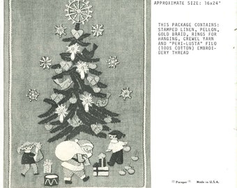 Vintage Crewel Embroidery Digital Pattern / "Holiday" / Christmas Crewel / Christmas Embroidery / Paragon Creative Stitchery / 1970's Design