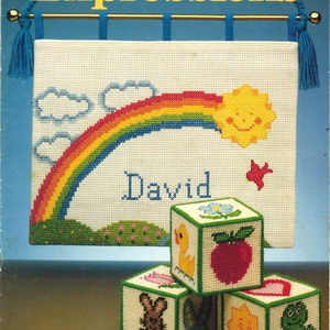 Vintage Cross Stitch Patterns / Rainbow Cross Stitch Pattern / Vintage Humorous Cross Stitch Patterns / 1980s Design