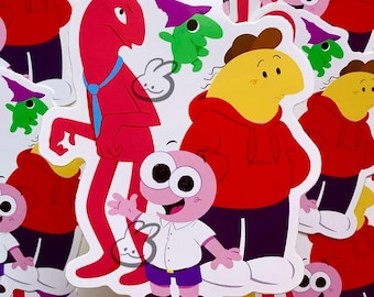 Critter Friends 4” Sticker | Jumbo SF Weatherproof Vinyl Stickers | Free Shipping