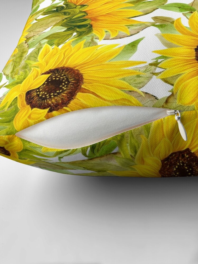 Sunflower Seamless Pattern, Watercolor Sunflower Digital Paper, Floral ...