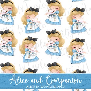 Alicja w Krainie Czarów Bezszwowy Wzór, Papier Cyfrowy Krainy Czarów, Tkanina Bezszwowa Wzór Alicji, Biały Królik Kraina Czarów Clipart Pobierz