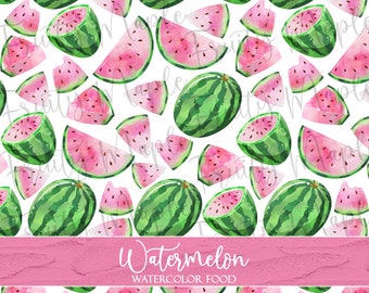Watercolor Fruit Seamless Pattern, Citrus Fruit Digital Paper, Citrus Seamless Pattern Fabric, Fruit Clipart INSTANT DOWNLOAD Fruit Slices