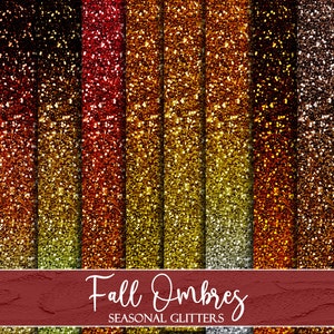 Padrão sem emenda de brilho de outono, papel digital de brilho de outono, papel sem costura de brilho ombre download instantâneo, adesivo de planejador de scrapbooking de outono