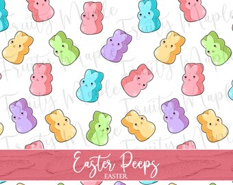 Patrón sin costuras del conejito de Pascua, papel digital del conejito de malvavisco, papel del libro de la pascua, patrón de la tela de la clíparta de Pascua INSTANT DOWNLOAD