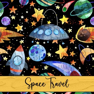 Raumfahrt nahtlose Muster, Raum digitales Papier, Raum Clipart Muster, Rakete StoffMuster, INSTANT DOWNLOAD Raum digitale Muster