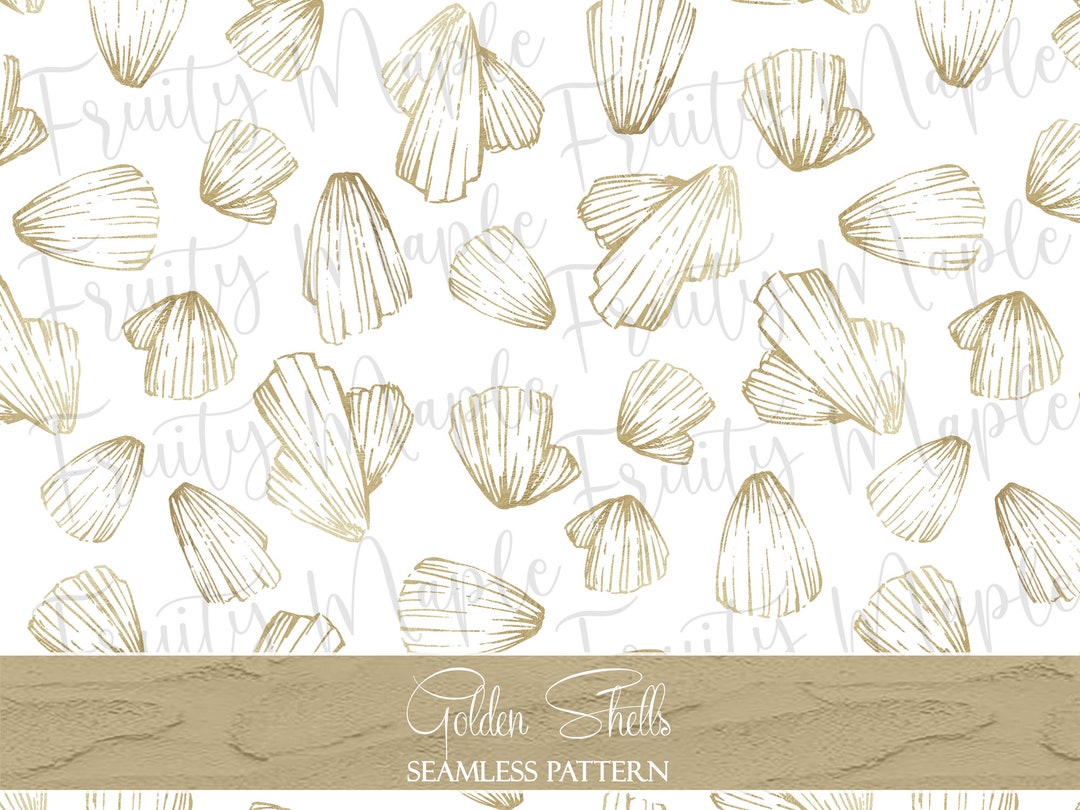 Beach Photo Shell Pattern Beach Seamless Pattern, Seashell Digital Paper, Seashell Seamless ...