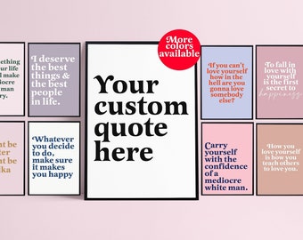 Custom Quote Print | Custom Movie Quote Print | Custom Book Quote Printable | Custom Saying | Personalized Quote | Any Text | Song Lyrics