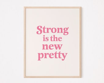 women's home gym wall art, motivational quote for women fitness | fitness home gym | fitness quote print | pink home gym | gym typography