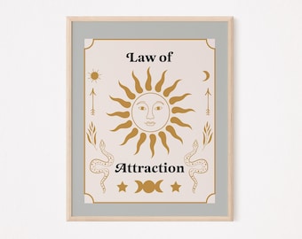 Law of attraction print | manifest quote print | manifestation wall art | affirmation quote | self love print | self care print | therapy